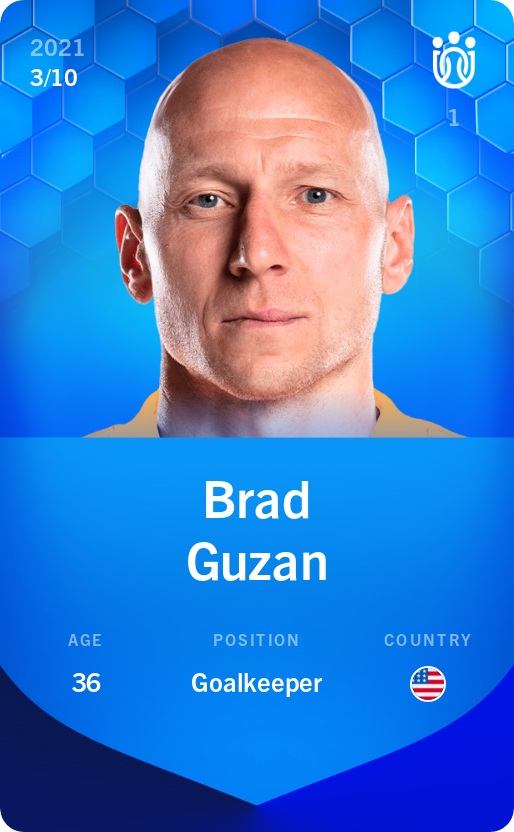 Sorare - Sorare Official - Brad Guzan 2021-22 • Super Rare 3/10 - NFT # 58805229360123712708601870655724689070912865624769361268525063987593700997508