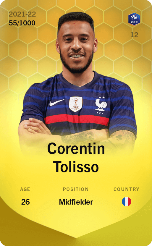 Corentin Tolisso 2021-22 • Limited 55/1000