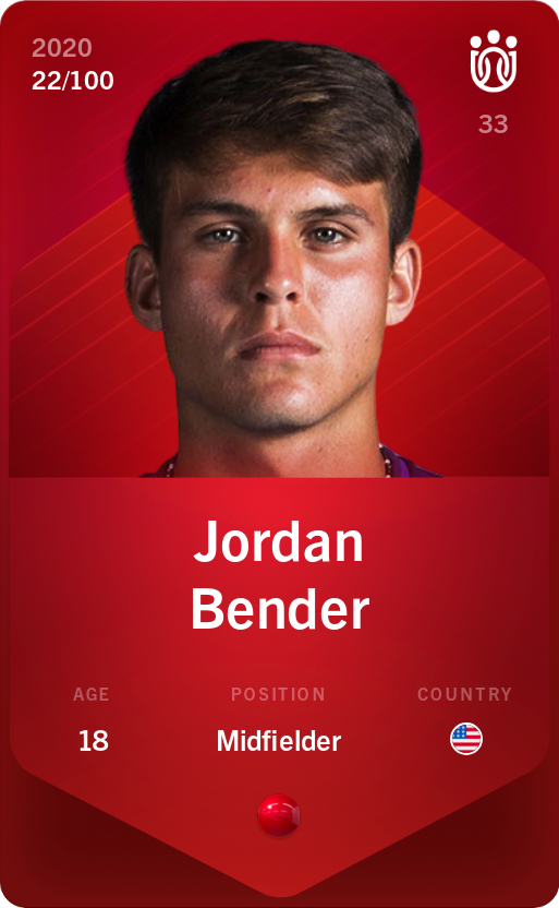 Sorare - Sorare Official - Jordan Bender 2020-21 • Rare 22/100 - NFT # 50397175400029191622714634550092999381513229802064290910474946561934172146885