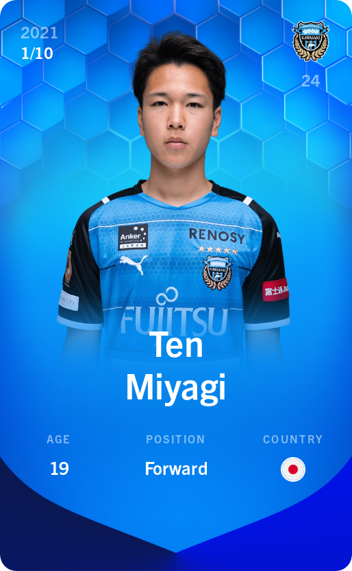 Sorare - Sorare Official - Ten Miyagi 2021-22 • Super Rare 1/10 - NFT # 70444567271591635220252476102710848757884517462375137714760089137127517165167