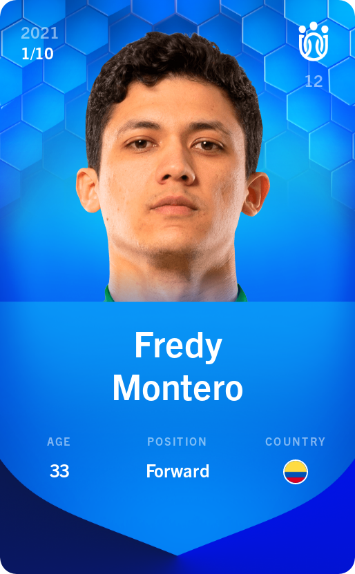 Sorare - Sorare Official - Fredy Montero 2021-22 • Super Rare 1/10 - NFT # 37601539719996002293494225076799963347767376027280199042196841029305214636545