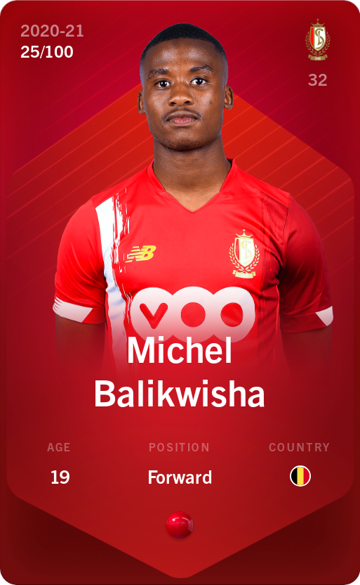 Sorare - Sorare Official - Michel Balikwisha 2020-21 • Rare 25/100 - NFT # 17573433705814405921221451809137055430579749948540578583077361985430980634433
