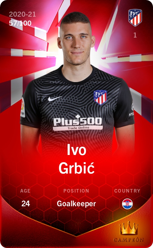 Sorare - Sorare Official - Ivo Grbić 2020-21 • Rare 57/100 - NFT # 89955008785832801674939015081266729393461321902243988133971107020570370965572