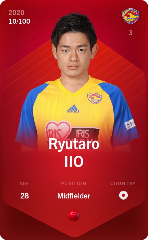 Sorare - Sorare Official - Ryutaro IIO 2020-21 • Rare 10/100 - NFT # 27073203364890573533184944025199992641516351938944452101079425948757653415558