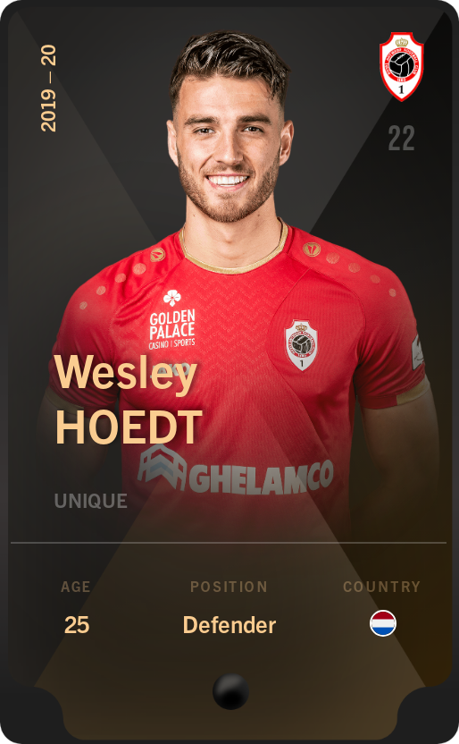 Sorare - Sorare Official - Wesley Hoedt 2019-20 • Unique - NFT # 32595029159272084596623132833164633708968733369559458271788668438522928686848