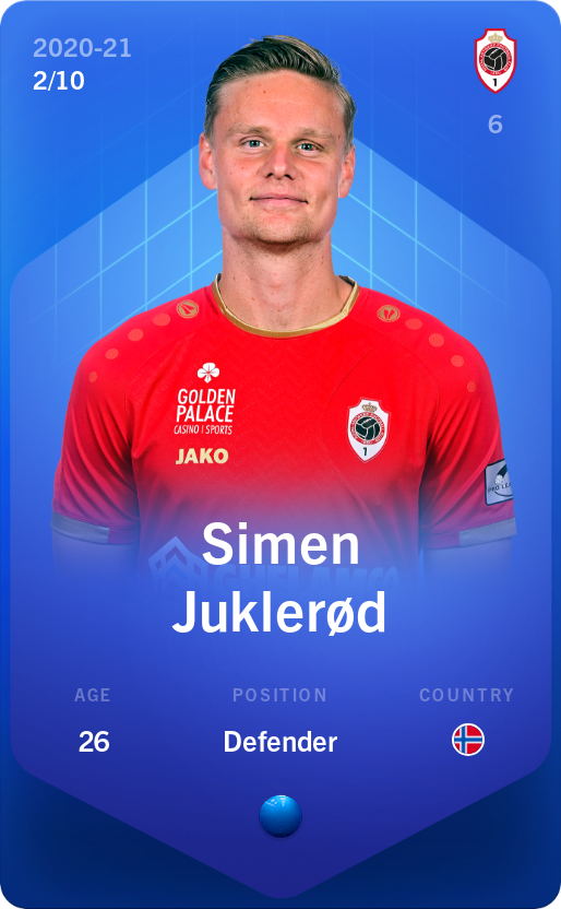 Sorare - Sorare Official - Simen Juklerød 2020-21 • Super Rare 2/10 - NFT # 33652763529832106717339231108705924187911840989797683466487465297434877144426