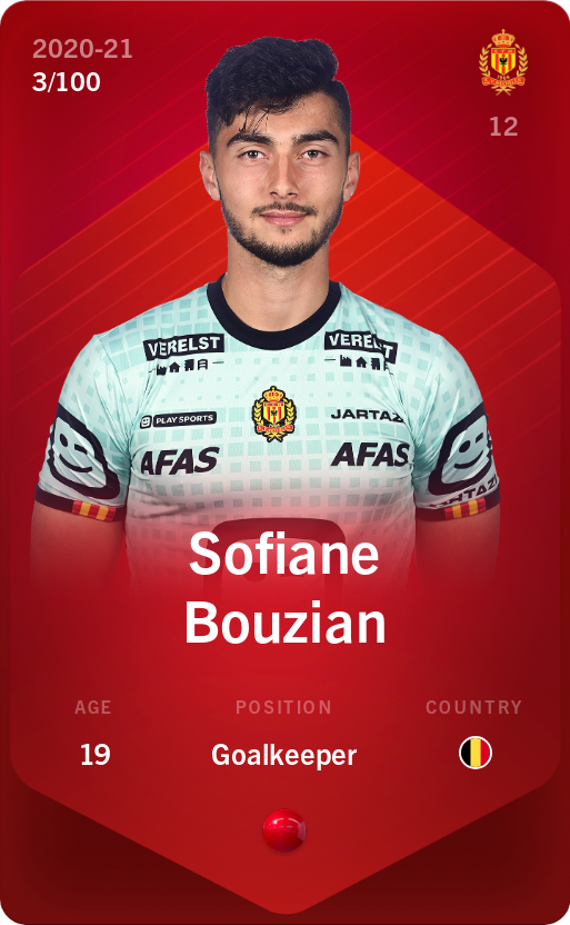Sorare - Sorare Official - Sofiane Bouzian 2020-21 • Rare 3/100 - NFT # 35819363543037339928694678748579436587597361363120679111623168132204049699134