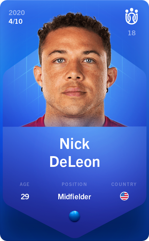 Sorare - Sorare Official - Nick DeLeon 2020-21 • Super Rare 4/10 - NFT # 52444209607048690925313302264104043804511837901908646956357857866959637880532