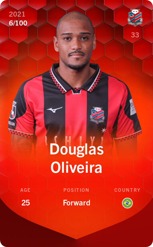 Sorare - Sorare Official - Douglas Oliveira 2021-22 • Rare 6/100 - NFT # 46619038312181954728056683232301602513209408172597233326404541982284468320390