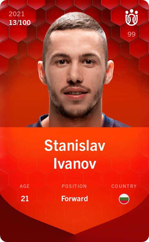 Sorare - Sorare Official - Stanislav Ivanov 2021-22 • Rare 13/100 - NFT # 84426791126889078205626824653615515011598539872975928718147545128981626447982