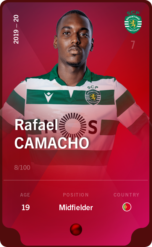 Sorare - Sorare Official - Rafael Camacho 2019-20 • Rare 8/100 - NFT # 44567724639768019014627915987015543313216942585557818210568498610704584955741