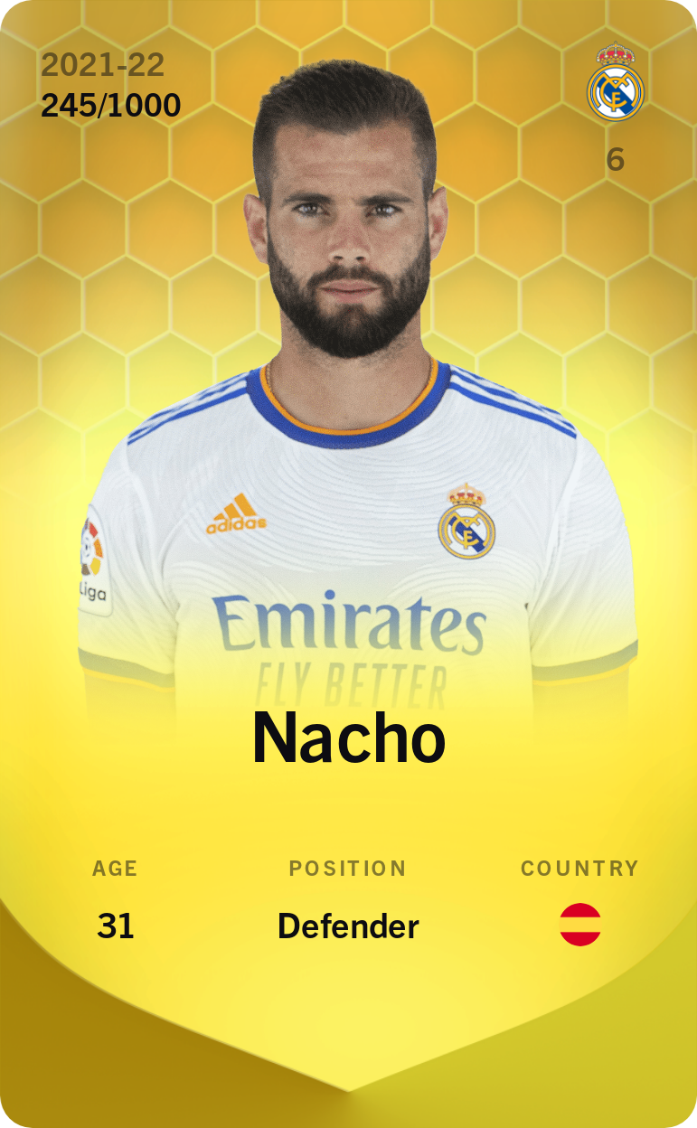 Sorare - Sorare Official - Nacho 2021-22 • Limited 245/1000 - NFT # 110392811356529516875297500459667505799771195143908124380989942121152184574546