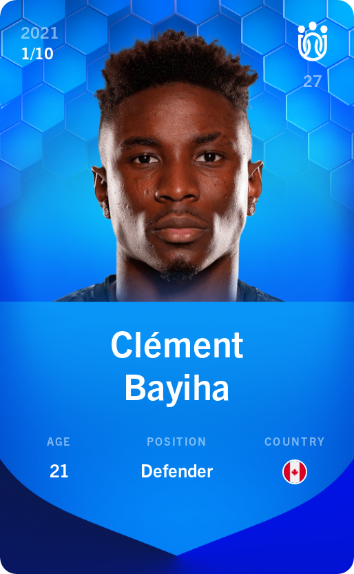 Sorare - Sorare Official - Clément Bayiha 2021-22 • Super Rare 1/10 - NFT # 82538046768405717440371113960972617991513570948063572061276227714660434624182