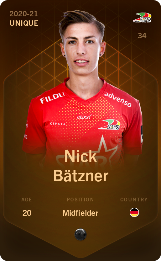 Sorare - Sorare Official - Nick Bätzner 2020-21 • Unique - NFT # 41340574718313216642427533793208761783037380937071882205448204793995494355212