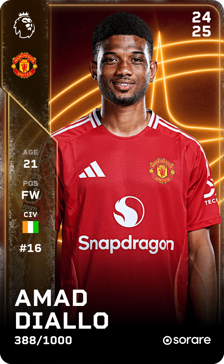 Amad Diallo 2024-25 • Limited 388/1000