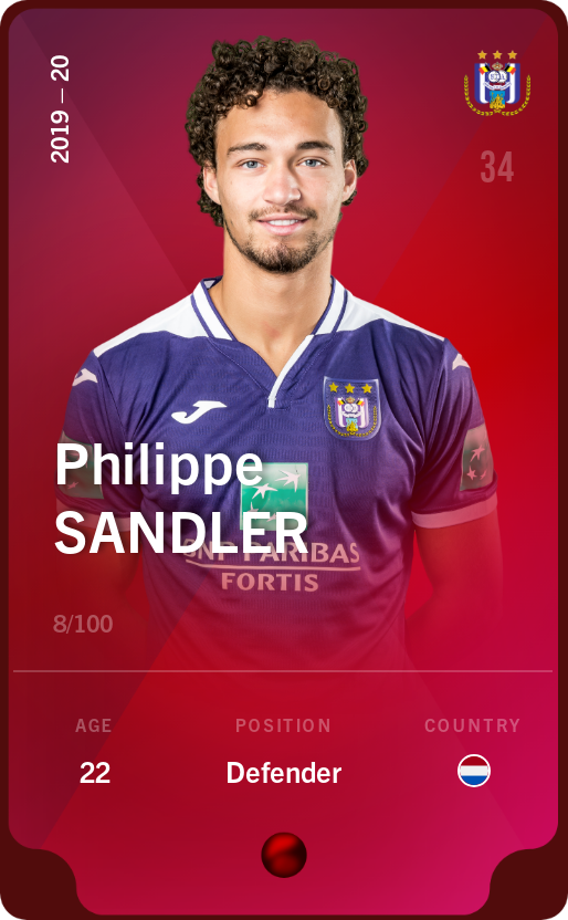 Sorare - Sorare Official - Philippe Sandler 2019-20 • Rare 8/100 - NFT # 45341994908434935260213510107232458932908309892046346711217526769916971587764