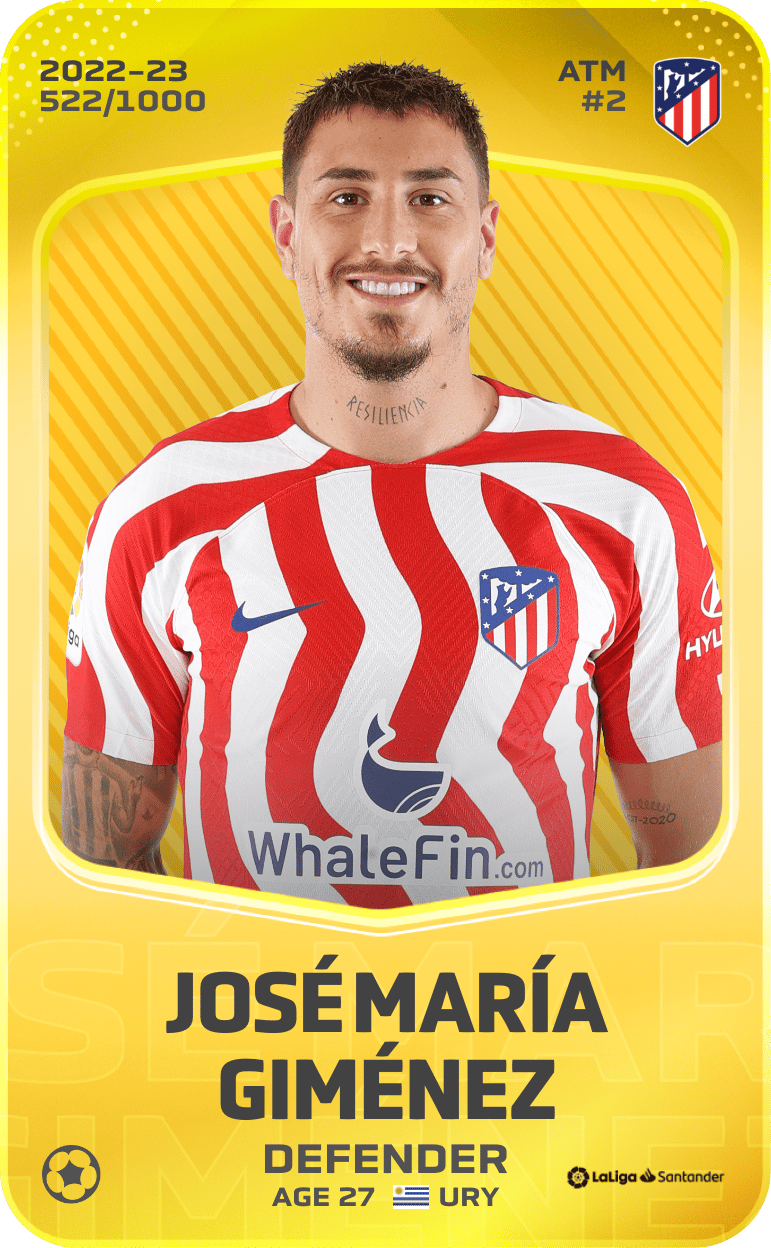 José María Giménez 2022-23 • Limited 522/1000