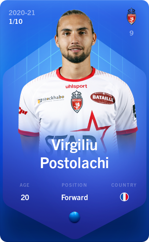Sorare - Sorare Official - Virgiliu  Postolachi 2020-21 • Super Rare 1/10 - NFT # 95814496781559970250641065217472128095136479121272409996208660411840056601789