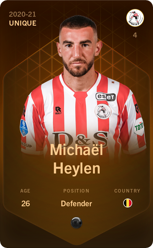 Sorare - Sorare Official - Michaël Heylen 2020-21 • Unique - NFT # 40408136691208052439387054039827520610822324721502169009512869318978173351164