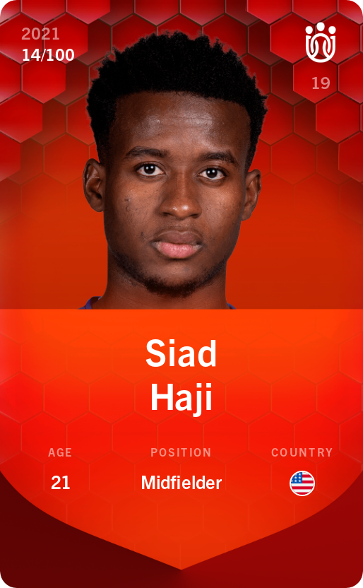 Sorare - Sorare Official - Siad Haji 2021-22 • Rare 14/100 - NFT # 31723769822289764641563895402697262775964086208946395364873273801791943024251
