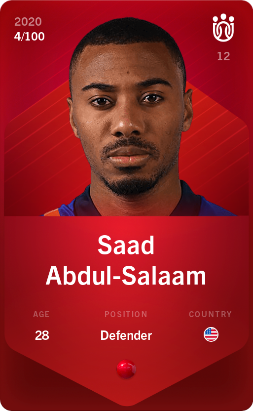 Sorare - Sorare Official - Saad Abdul-Salaam 2020-21 • Rare 4/100 - NFT # 33340772205819215847419698705174159924317182743816904962065587317119805414461