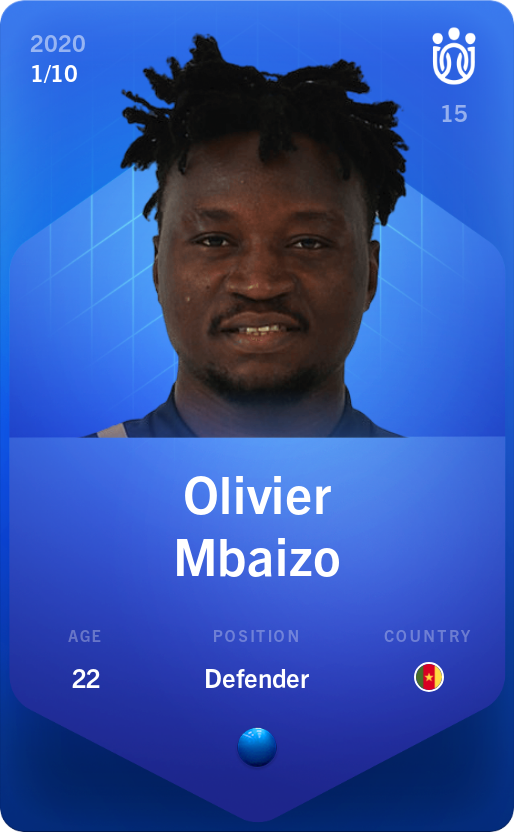 Sorare - Sorare Official - Olivier Mbaizo 2020-21 • Super Rare 1/10 - NFT # 82103767745466470760468959227601509544574394623637136811972648836493322892608