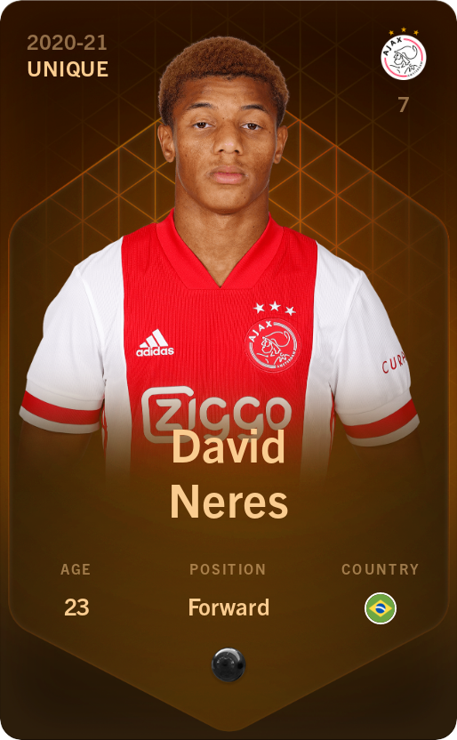 Sorare - Sorare Official - David Neres 2020-21 • Unique - NFT # 50490462518963303876455986306296241573366441453186021339189947528464874776916