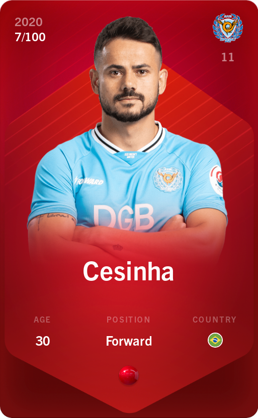 Sorare - Sorare Official - Cesinha 2020-21 • Rare 7/100 - NFT # 11446893938490559488498012470582138464943067932359051155769826307487686863816