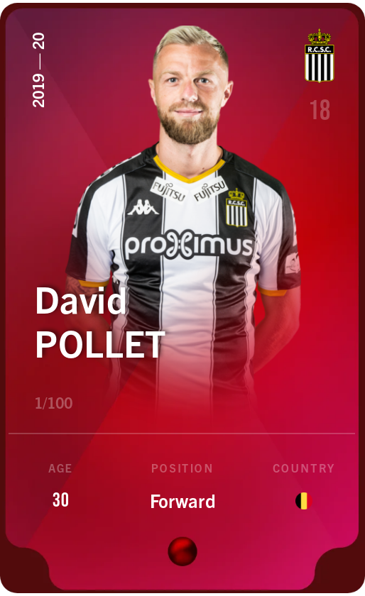 Sorare - Sorare Official - David Pollet 2019-20 • Rare 1/100 - NFT # 5846908176068498092904767320663411248379936652314680344946122941061967264845
