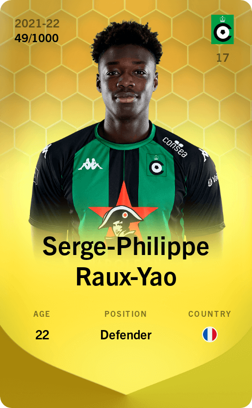 Serge-Philippe Raux-Yao 2021-22 • Limited 49/1000