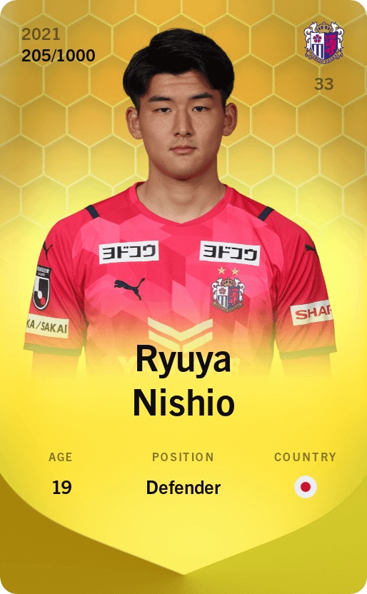 Ryuya Nishio 2021-22 • Limited 205/1000