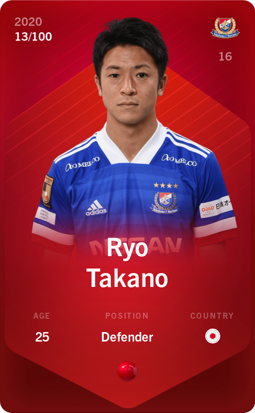 Sorare - Sorare Official - Ryo Takano 2020-21 • Rare 13/100 - NFT # 58429553807564051724450722184980851078552222356702315827041060409315213288183