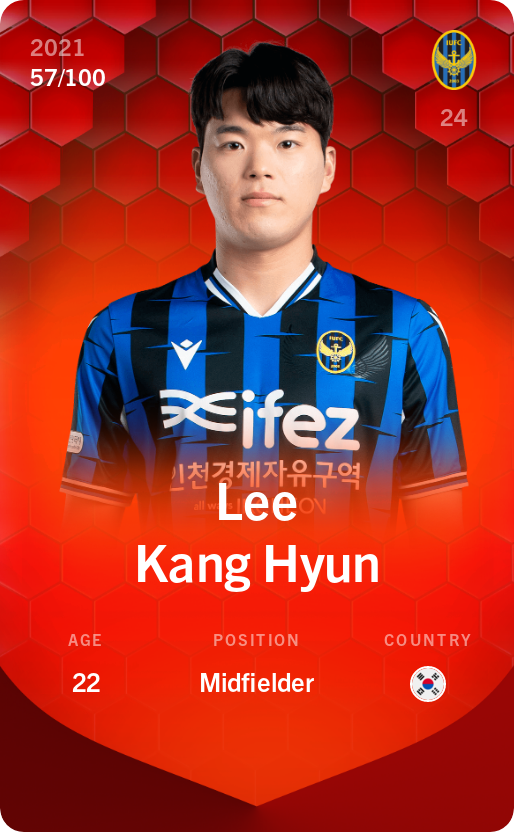 Sorare - Sorare Official - Lee Kang Hyun 2021-22 • Rare 57/100 - NFT # 54311744357695771316163876198016138993541323537285623823440530609829840618640