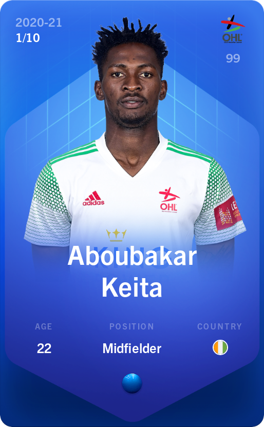 Sorare - Sorare Official - Aboubakar Keita 2020-21 • Super Rare 1/10 - NFT # 62395189263913326889719333120785727396958613429967275112366894110452434496069