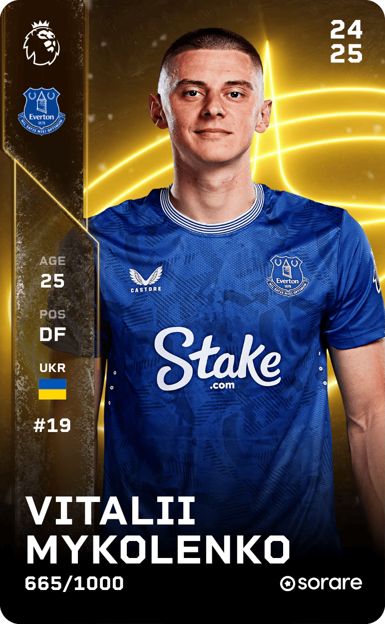 Vitalii Mykolenko 2024-25 • Limited 665/1000