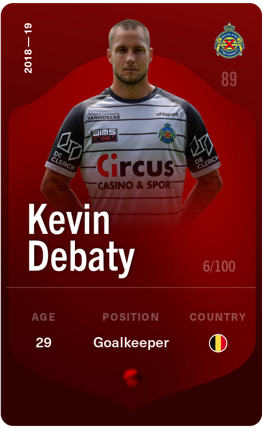 Sorare - Sorare Official - Kevin Debaty 2018-19 • Rare 6/100 - NFT # 105862441439749068459151456726733024288427096095471374423607533119127146829617
