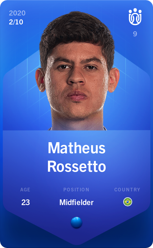 Sorare - Sorare Official - Matheus Rossetto 2020-21 • Super Rare 2/10 - NFT # 14924069597778046630836024612495521558308667946526991578812431916097588798032