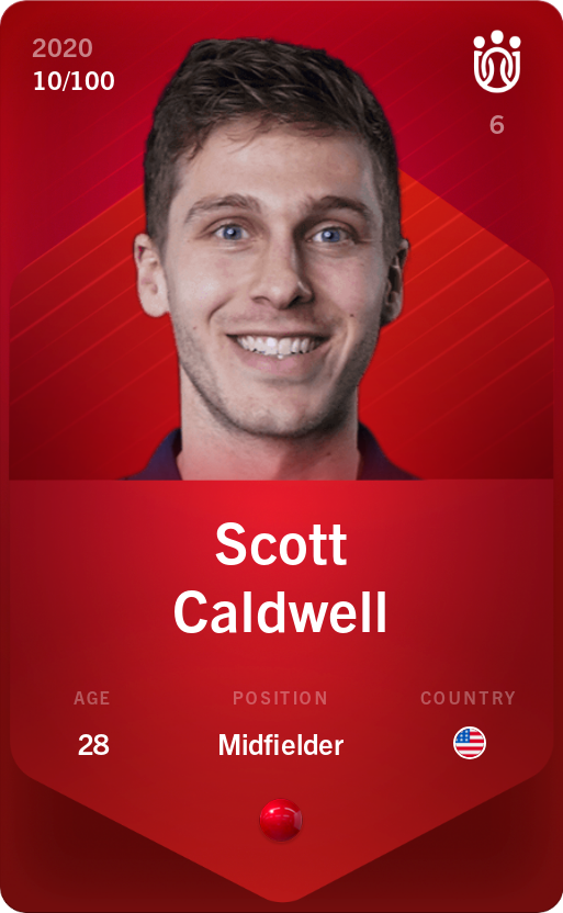 Sorare - Sorare Official - Scott Caldwell 2020-21 • Rare 10/100 - NFT # 80132328256049385576397949645646337598237279971652725563863104411897585668953