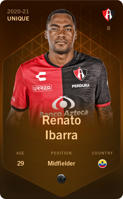 Sorare - Sorare Official - Renato Ibarra 2020-21 • Unique - NFT # 54734494215530219164006841360360986427187657346618554261446107768853192820147