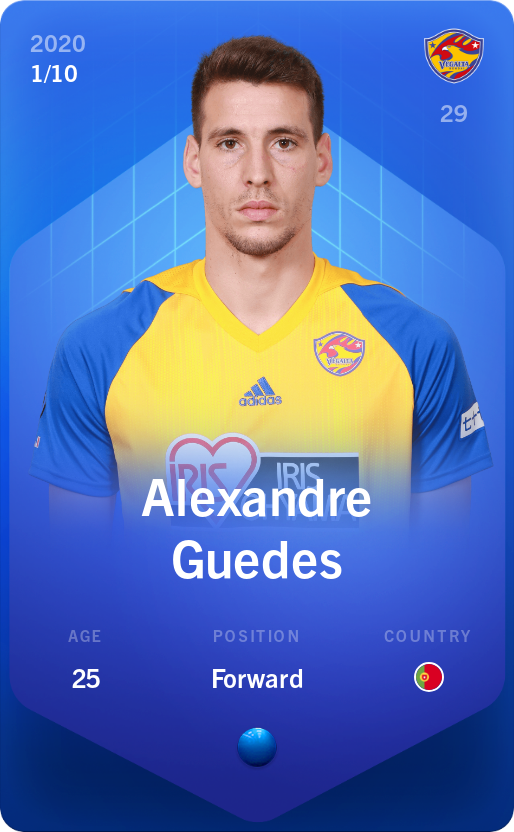 Sorare - Sorare Official - Alexandre Guedes 2020-21 • Super Rare 1/10 - NFT # 15801119718993342683600968986696856563079683510286696053543733186318413912283
