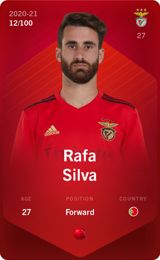 Sorare - Sorare Official - Rafa Silva 2020-21 • Rare 12/100 - NFT # 4545008129675037187120110768345300770132367692490198023555843237505993776387