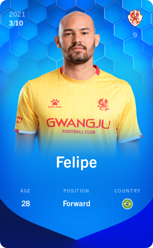 Sorare - Sorare Official - Felipe 2021-22 • Super Rare 3/10 - NFT # 41030418219750445608473581104381356947794388716008833417494668645958702291116