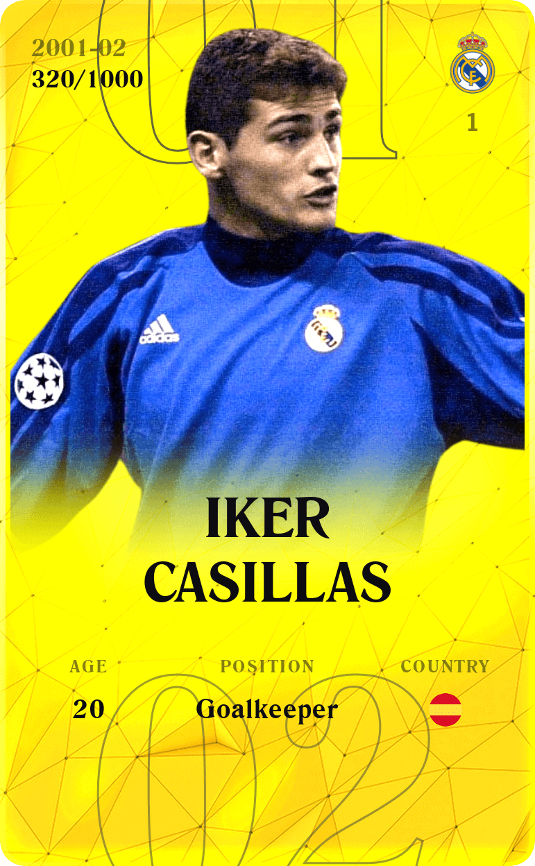 Iker Casillas 2001-02 • Limited 320/1000