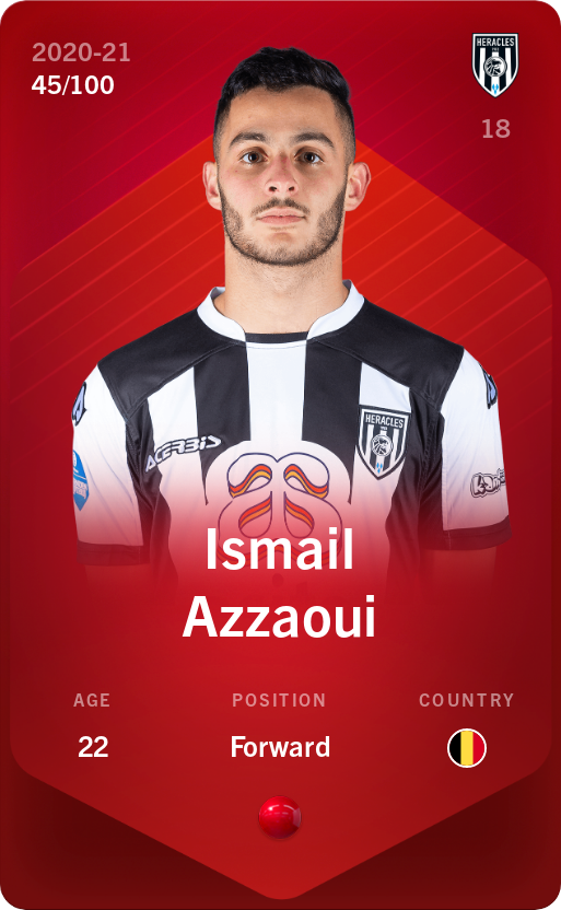 Sorare - Sorare Official - Ismail Azzaoui 2020-21 • Rare 45/100 - NFT # 112983432110875243010847715521144004547979743394706207508262259316527857482576