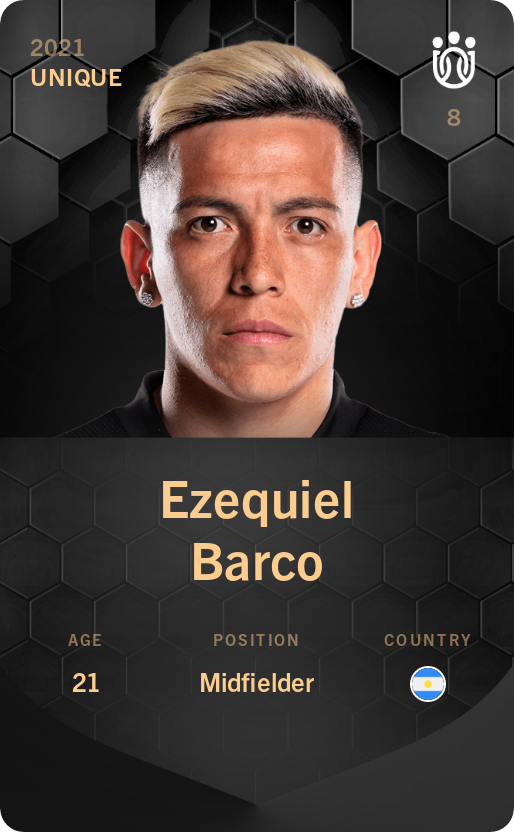 Sorare - Sorare Official - Ezequiel Barco 2021-22 • Unique - NFT # 29526241540837326406890732528996221798910636379020420816700623566372051744353