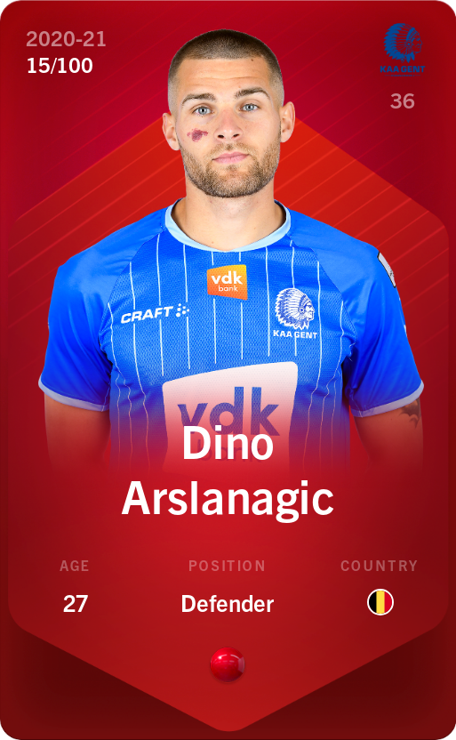 Sorare - Sorare Official - Dino Arslanagic 2020-21 • Rare 15/100 - NFT # 56974553669581692303564585808325559849852800698329210811252785178007338587511