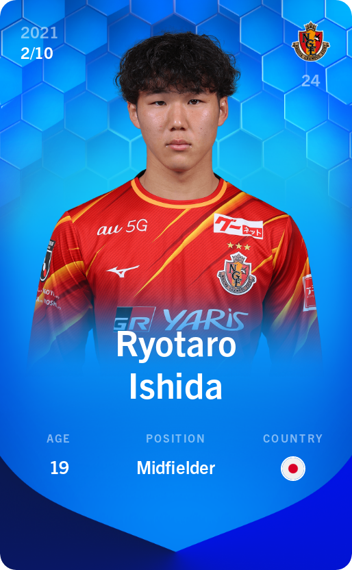 Sorare - Sorare Official - Ryotaro Ishida 2021-22 • Super Rare 2/10 - NFT # 76753405346977997016242460564263899320630649182602384987447526495256856525533