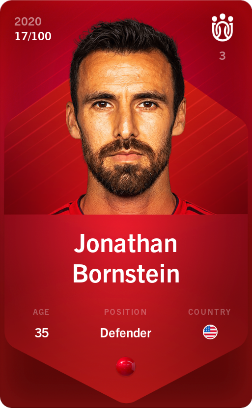 Sorare - Sorare Official - Jonathan Bornstein 2020-21 • Rare 17/100 - NFT # 23543733408281162014744323332110037327128072816015347045917389004848292803081