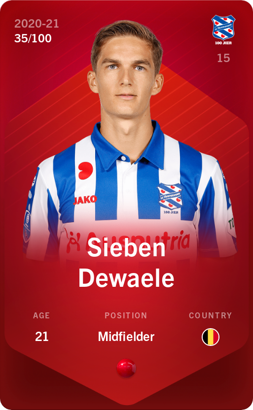 Sorare - Sorare Official - Sieben Dewaele 2020-21 • Rare 35/100 - NFT # 91632028520162112781699858089105815916438434692786614512986635106014259857937