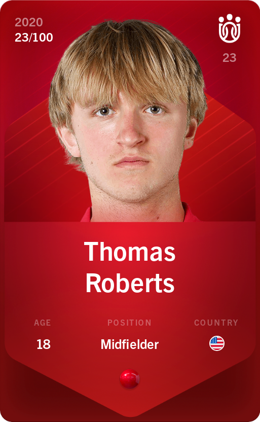 Sorare - Sorare Official - Thomas Roberts 2020-21 • Rare 23/100 - NFT # 90416489599613325930450068393970969094807977936554909062581241011589924301613